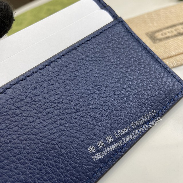 Gucci專櫃古馳最新款飾Gucci標識卡片夾男士系列卡包 jh2491型號：771157